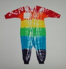 Rainbow 24 Month Union Suit Long Sleeve Tie Dye 100% Cotton Handmade Multi-Color