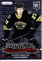 DOUGIE HAMILTON ( BRUINS ) 2013-14 PANINI PRIZM " INITIAL " ROOKIE CARD NHL