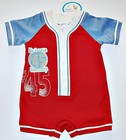 Baby Connection toddler boy's 1 piece summer baseball romper snaps 18 m NWT