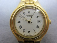DAMEN-ARMBANDUHR - SEIKO - QUARZ - Datum-Anzeige - Gold-Farben