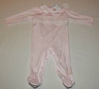 NWT Baby Girl Shimoa Boutique Pink Pima Cotton Smocked Sleeper Outfit 6 Months