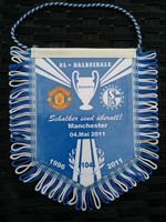 Wimpel Schalke 04  - Manchester United   - 4.05.2011 - CL  10/11 - Banner - S04 