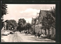 schöne AK Kleinzerlang, Blick in die Dorfstraße 