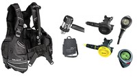 Mares Urlaubs-Tauchausrüstung mit Atemreglerset, Tarierjacket und Tauchcomputer