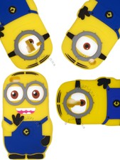 Despicable Me 2 Minion Case 3D One / Two Eye Cover Soft Silicone Protective Skin