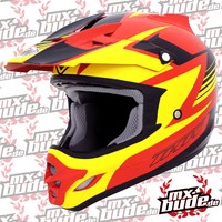 THH Motocross Helm 2014 TX-23 VELOCITY Rot/Gelb/Schwarz Motocross Enduro Cross