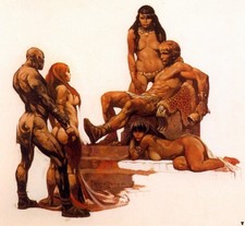Authentic Frank Frazetta Print "Rouge Roman" 20 X 16 #80