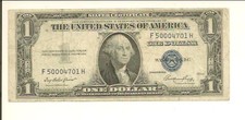 1935E $1 Silver Certificate F 5000 4701 H . Nice Number