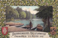 AK Freiburg, XI. Oberrheinisches Kreisturnfest 1912, Baracken-Lazarett Feldpost