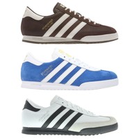 ADIDAS ORIGINALS MEN'S BECKENBAUER TRAINERS BLUE SUEDE WHITE TRAINERS SNEAKERS