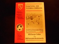 Programmheft Oberligaheimspiel Energie Cottbus-BSH Fortschritt Bischs 09.05.1987