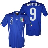 PUMA FIGC ITALIA AZZURRI TRIKOT HOME BALOTELLI  ITALIEN FUßBALL [ M L ] NEU