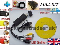 Usb 2.0 Zu 3 Rca Audio S-Video TV VHS DVD+ RW Digitalisierungs Konverter PC