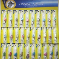 30X Spinner Set Angelzubehör Angelset Angeln Blinker Spoon Fishing Tackele Haken