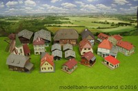 Kibri u.a. H0 20-tlg. KONVOLUT Gebäuse Häuser Fachwerkhaus Bahnhof Kirche