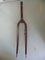 1x neue weinrote 28 zoll trekkingrad starrgabel mit öse für trommelbremse, stahl