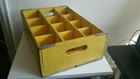 Vintage Wooden Yellow 7up Soda Pop Bottle Crate Carrier 