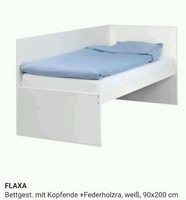 Jugendbett flaxa 90*200 cm + Unterbett, Lattenrost und 1* Matratze geschenkt!