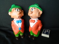 2 Kobolde / Iren? Asakusa Toy - Spritz-Funktion? 60er Jahre? Made in Japan