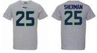 NFL Football T-Shirt SEATTLE SEAHAWKS Richard Sherman #25 grau Eligible Receiver