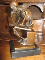 Skelett Denker aus Bronze von MILO/Top Zustand ohne Schaden