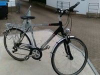 Herren Trekking Fahrrad Pegasus Piazza 28 Zoll RH58 Shimano 24 G Silber schwarz