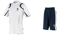 JAKO Set 2 teilig PRO TENNIS Short / Hose + Shirt kurz Gr. L *NEU* weiss-navy