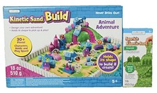 Animal Adventure Kinetic Sand Kit Bundled with Green Sparkle Sand. Free Ship