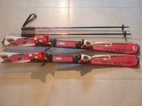 Ski Carvingski mit Stöcken  Tecno Pro XT mit Tecno Pro Bindung 110 cm 1 Saison 