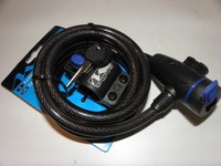 Fahrradschloss Seilschloss 2 Schlüssel 1800 mm Lang mit Halter