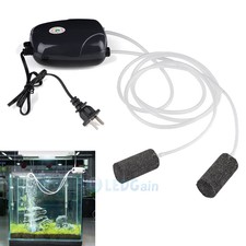 2 Air Bubble Disk Stone Aerator Aquarium Fish Tank Pond Pump Hydroponic Oxygen