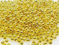 1000 Metallperlen Kugeln 3mm rund vergoldet Metall Perlen gold Bastelperlen-7013