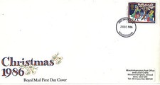2 December 1986 12p Discount Christmas Royal Mail First Day Cover Gloucestershir