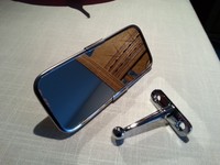 Oldtimer Spiegel Interieur Edelstahl