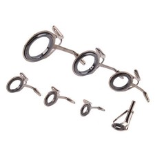 7 pcs Vintage Oval Fishing Tips Rod Guides Ring Stainless Pole Repair Kit F5