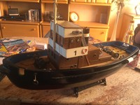 Rarität RC Graupner Bugsier 1 aus dem Jahr ca. 1980 kompl. aus Holz gebaut.