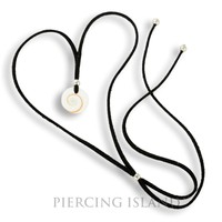 Halskette Anhänger 2cm Shiva Muschel inkl. Band schwarz N261