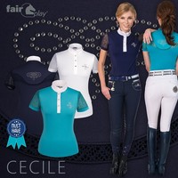 NEU!!!Turnierbluse/Turniershirt Fairplay Cecil Strass weiß mit Spitze