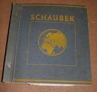 Schaubeck Briefmarken-Album 1936 Europa-Übersee zu ca. 40% voll