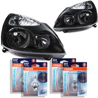 Scheinwerfer Satz inkl. Osram H7+H1 Renault Clio II 2 Typ B Bj. 01-05 Facelift 