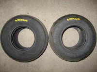 Kart Reifen Vega gelb 2 Stück Slick 10.0 x 4.60 - 5 für Hobbyfahrer gebraucht