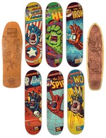 SANTA CRUZ & MARVEL COMICS - Limited Ed SET incl Wood Engraved Decks ( 8 Decks )