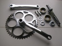  Kettenradgarnitur / Keillager mit Thompson Innenlager  für Oldtimer Fahrrad 