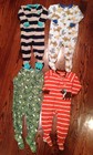 Boy 18 Mos Fleece Footed Blanket Sleeper Pajama Carters Lot 4 Dog Monster Bear