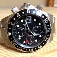 Revue Thommen Diver GMT Automatik Chronograph 17572.6-BK, Swiss Made