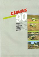 Claas Prospekt Poster 1 x ORIGINAL CLAAS 90 von 9/89 aus Claas Prospekt Sammlung