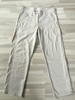 QS by S.OLIVER Damen Hose Gr.36 light grey Leinenhose Stoffhose stone TOP