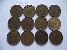 Great Britain. Elizabeth Ii. 12 Coins @ Half Penny (1954-1967)#Bx86-Bx87