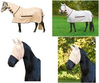 Fliegendecke, mit Hals, Fliegenmaske, 115, 125, 135, 145, 155, 165, engmaschig