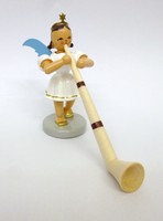 Blank Kurzrockengel mit Alphorn Grünhainichen Engel Erzgebirge NEU 2015 farbig